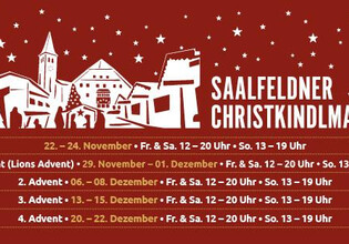 Saalfeldner Christkindlmarkt am Rathausplatz