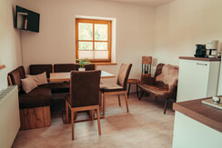 Küche und Wohnraum der Wohnung Birnhorn