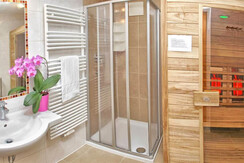 Badezimmer mit Infrarotwärmekabine Badezimmer mit Infrarotwärmekabine